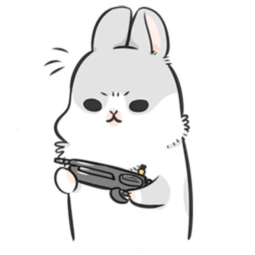 🔫 Стикер «Ultimate Machiko Rabbit Pack» для Telegram