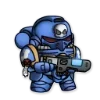 Стикер 5 Ultramarines 40K Chibi