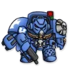 Стикер 4 Ultramarines 40K Chibi