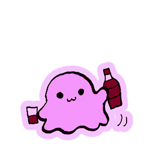 🍷 Стикер «Ультрамариновая тян 2» для Telegram