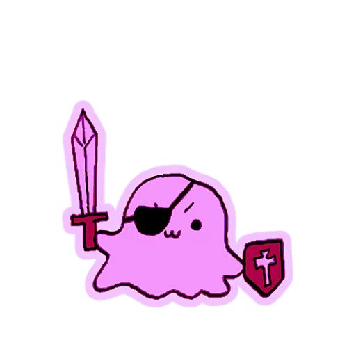 🗡 Стикер «Ультрамариновая тян 2» для Telegram