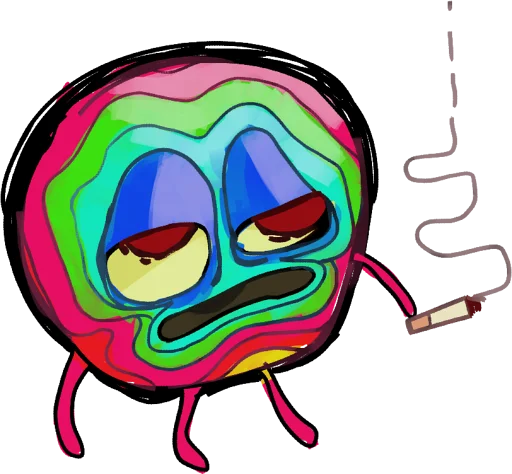 😦 Стикер «i have a fucking anxiety» для Telegram