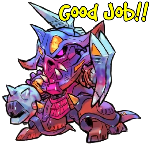 👍 Стикер «Ultraman Gundam Crossover» для Telegram