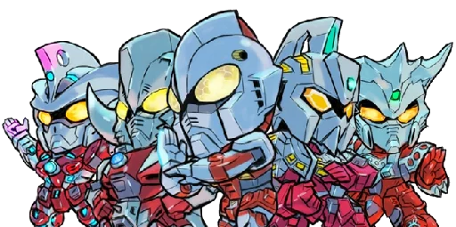Стикерпак Ultraman Gundam Crossover для Telegram