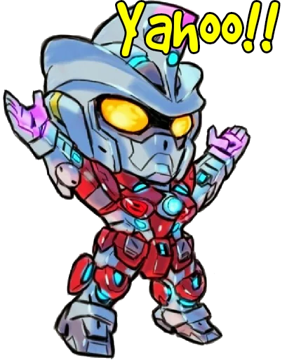 😄 Стикер «Ultraman Gundam Crossover» для Telegram