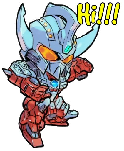 😃 Стикер «Ultraman Gundam Crossover» для Telegram