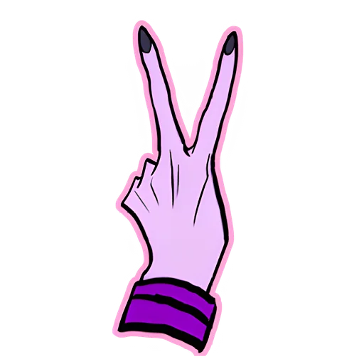 ✌ Стикер «Ультрамариновая тян» для Telegram