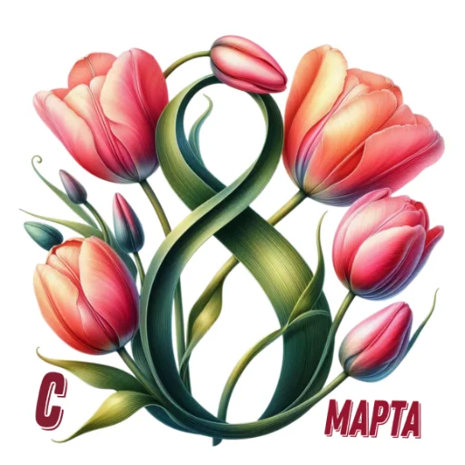 💐 Стикер «8 марта» для Telegram