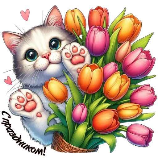💐 Стикер «8 марта» для Telegram