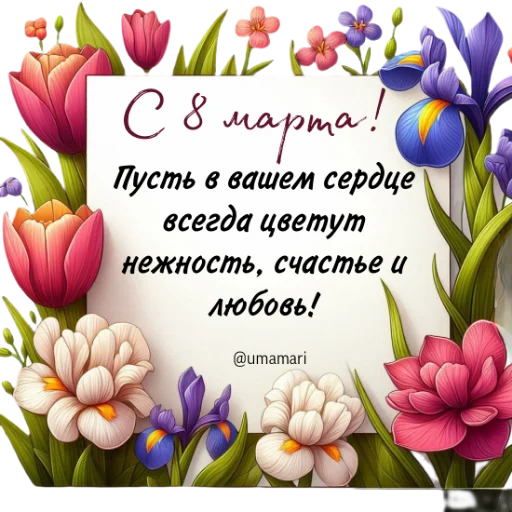 ❤️ Стикер «8 марта» для Telegram