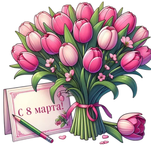 💐 Стикер «8 марта» для Telegram