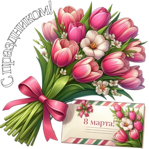 💐 Стикер «8 марта» для Telegram