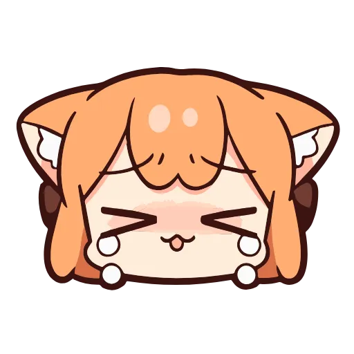 😭 Эмодзи «ume to momo» для Telegram