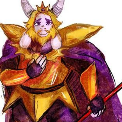 🍵 Стикер «Undertale Azgore» для Telegram