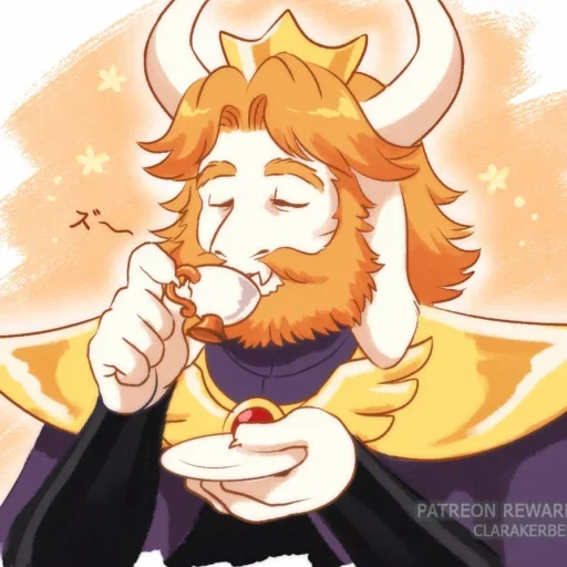 🍵 Стикер «Undertale Azgore» для Telegram