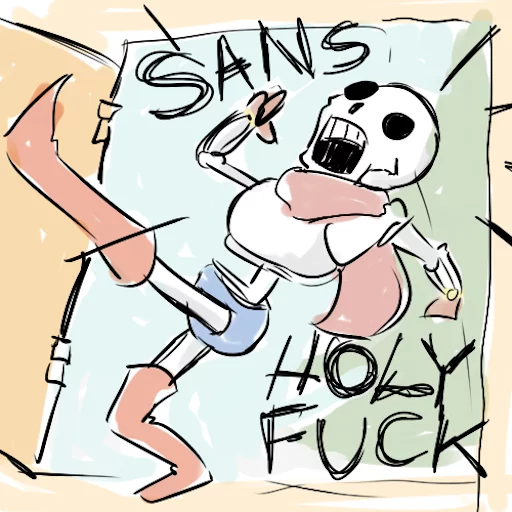 💥 Стикер «Undertale Trash» для Telegram
