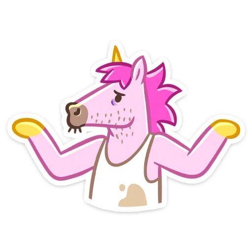 🤷‍♀ Стикер «Единорог Борис» для Telegram