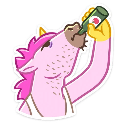 🍺 Стикер «Единорог Борис» для Telegram