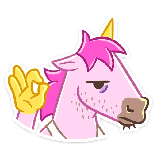 👌 Стикер «Единорог Борис» для Telegram