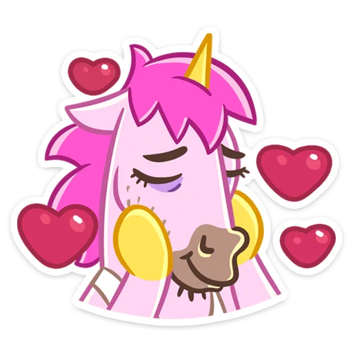 🥰 Стикер «Единорог Борис» для Telegram