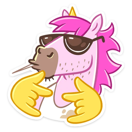 😎 Стикер «Единорог Борис» для Telegram