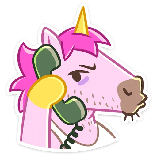 📞 Стикер «Единорог Борис» для Telegram