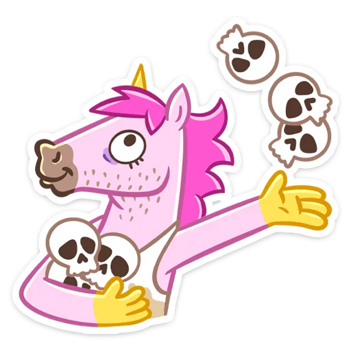 💀 Стикер «Единорог Борис» для Telegram