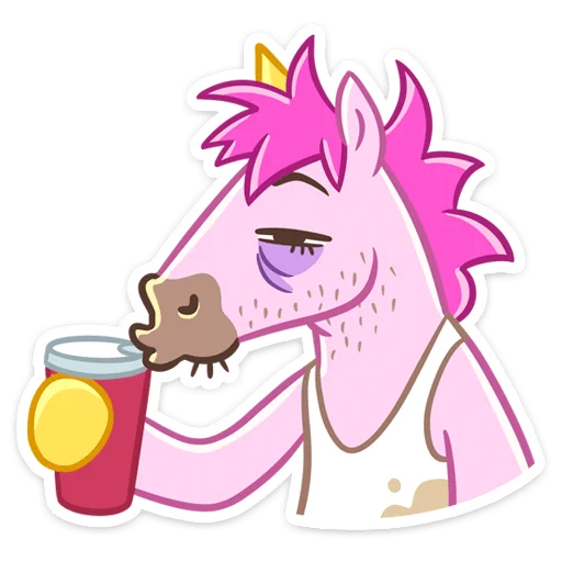 🥤 Стикер «Единорог Борис» для Telegram