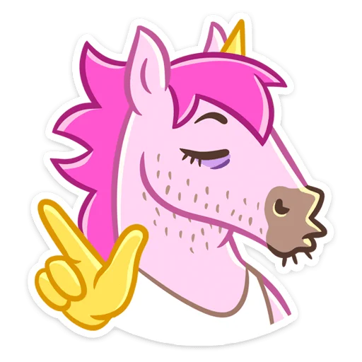 😉 Стикер «Единорог Борис» для Telegram