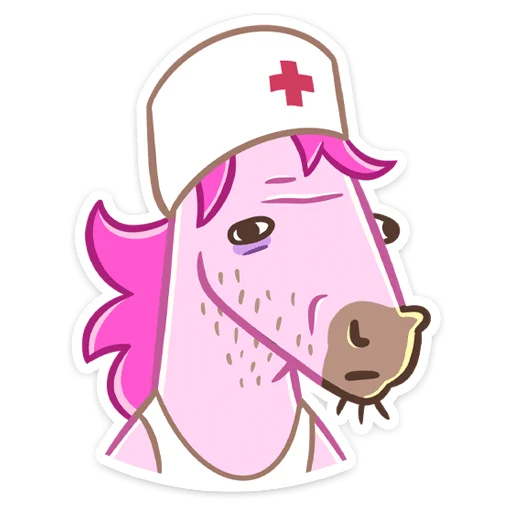 👩‍⚕ Стикер «Единорог Борис» для Telegram