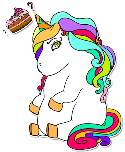 🍰 Стикер «unicorn_kravez» для Telegram