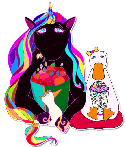 🎬 Стикер «unicorn_kravez» для Telegram