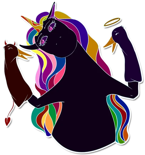 😈 Стикер «unicorn_kravez» для Telegram