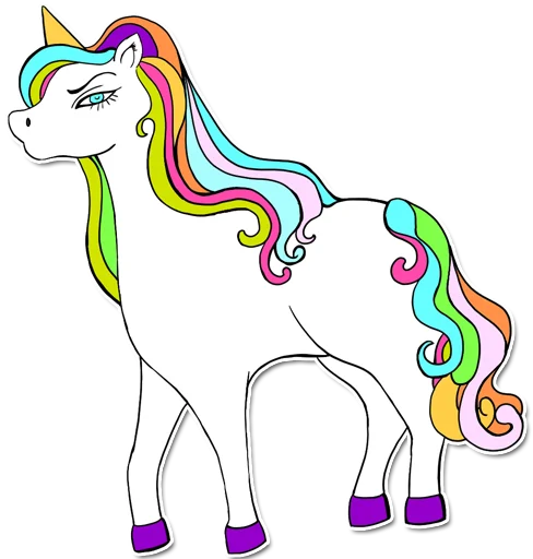 😩 Стикер «unicorn_kravez» для Telegram