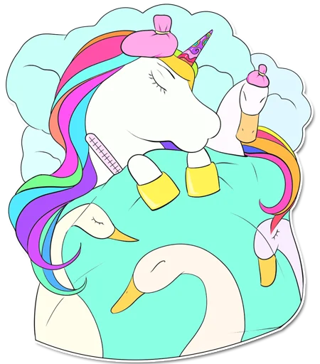 🤒 Стикер «unicorn_kravez» для Telegram