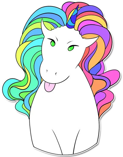 😜 Стикер «unicorn_kravez» для Telegram
