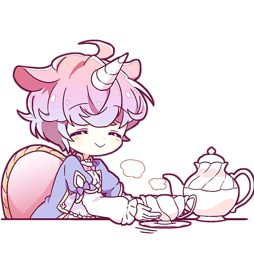 ☕ Стикер «Принц Единорог» для Telegram