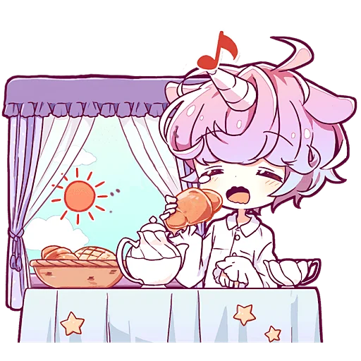 ☀ Стикер «Принц Единорог» для Telegram