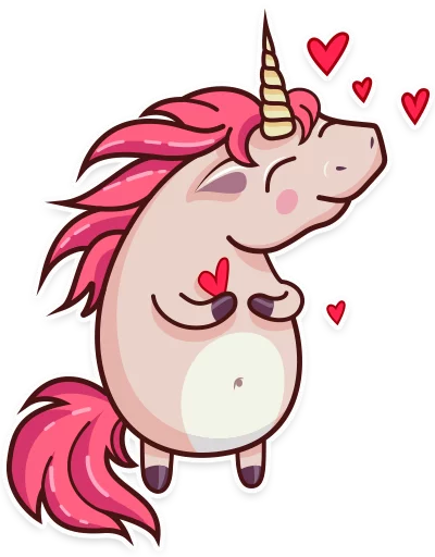😘 Стикер «Stella the Unicorn» для Telegram