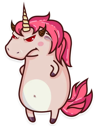 😡 Стикер «Stella the Unicorn» для Telegram