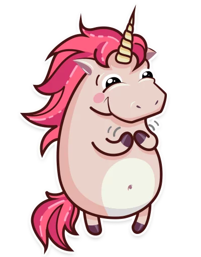 👍 Стикер «Stella the Unicorn» для Telegram