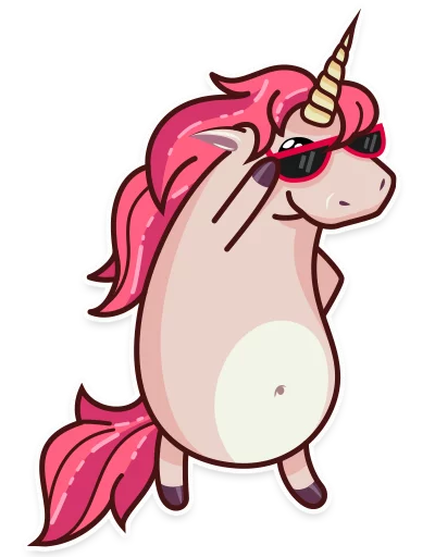 😎 Стикер «Stella the Unicorn» для Telegram