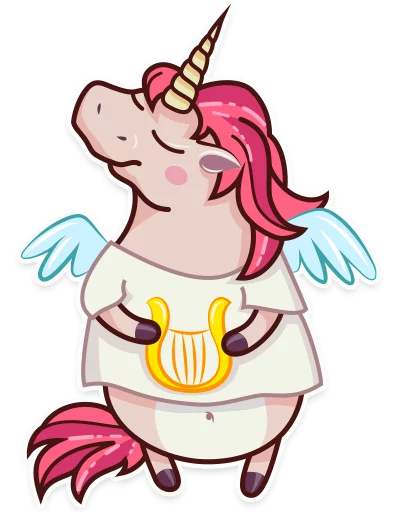 😇 Стикер «Stella the Unicorn» для Telegram