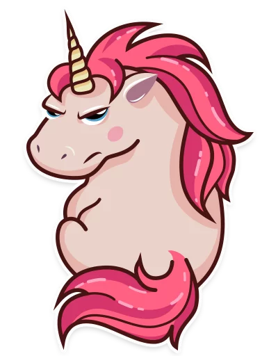 😕 Стикер «Stella the Unicorn» для Telegram
