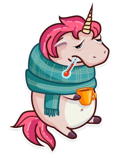 🤒 Стикер «Stella the Unicorn» для Telegram