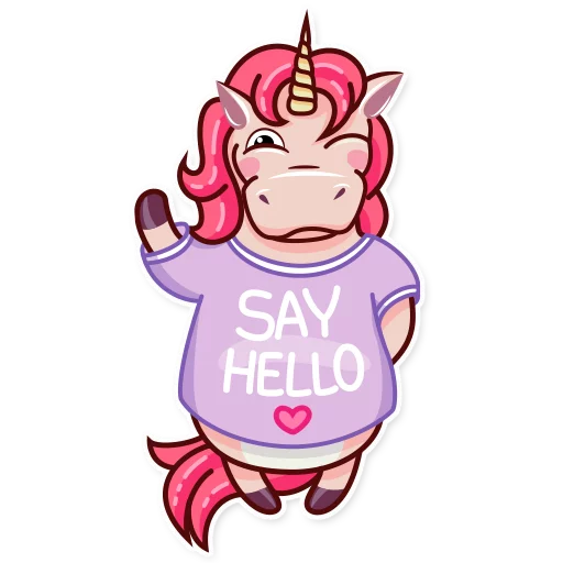 👋 Стикер «Stella the Unicorn» для Telegram