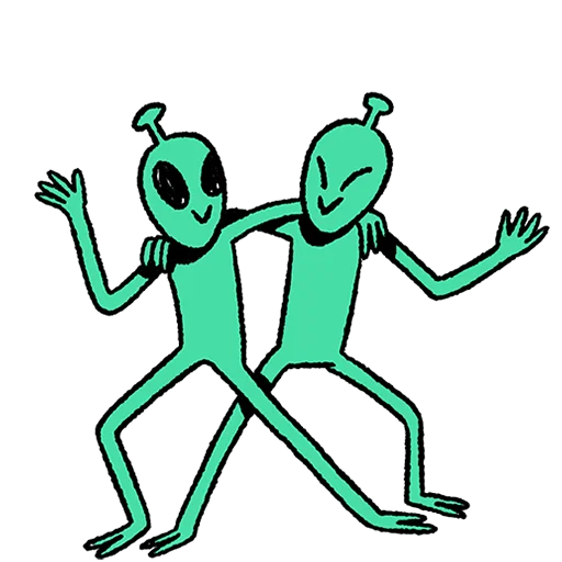 🛸 Стикер «Неопознанные Летающие Обаяшки Без Текста» для Telegram