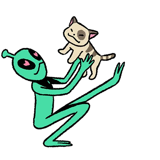 🛸 Стикер «Неопознанные Летающие Обаяшки Без Текста» для Telegram