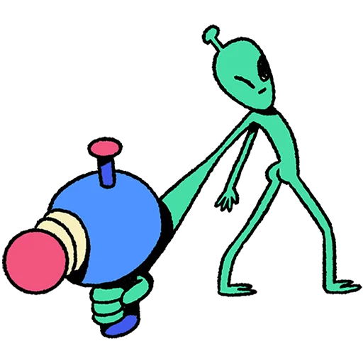 🛸 Стикер «Неопознанные Летающие Обаяшки Без Текста» для Telegram