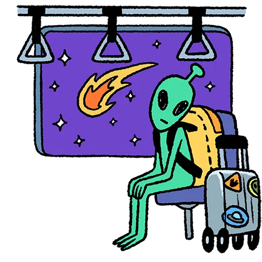 🛸 Стикер «Неопознанные Летающие Обаяшки Без Текста» для Telegram